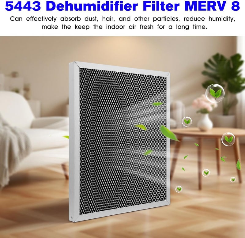 Vilapow 5443 Dehumidifier Filter Replacement MERV 8 Washable Whole House Filter 10" x12" x1" Fit for Aprilaire 1830 1850 1852 Ventilation 8191 8192 - (1 Pcs) - Image 4